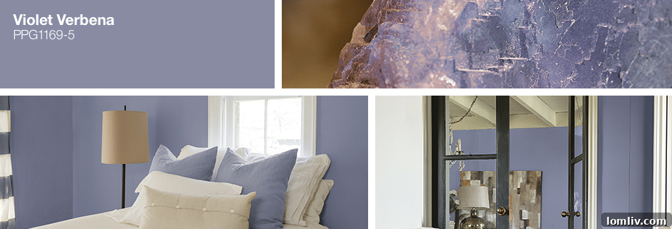 PPG Violet Verbena - Koyu mor-gri bir renk örneği