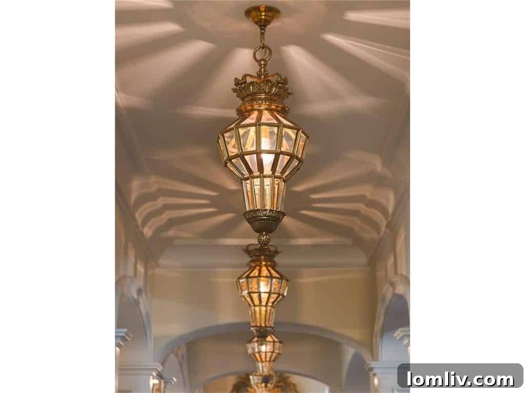 Antique Light Fixtures Adorning the Home's Interiors