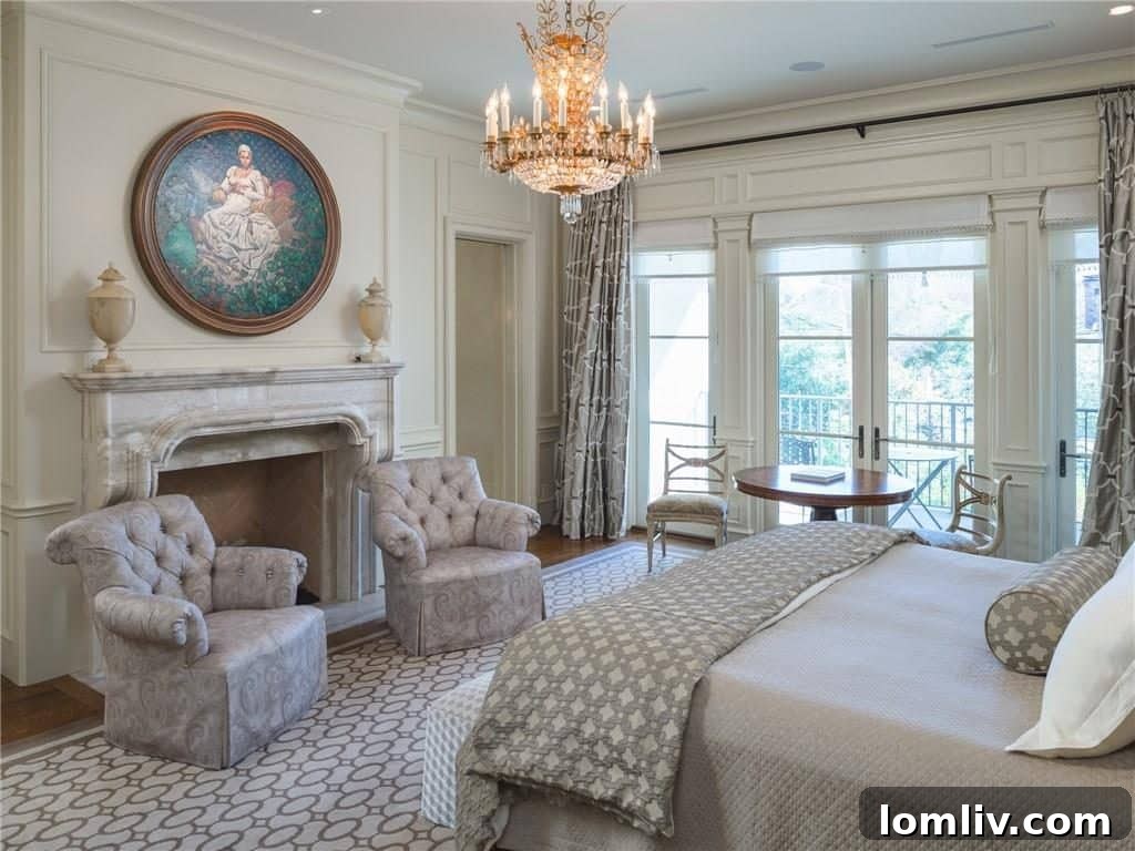 Master Bedroom with Pool Views and Private Balcony