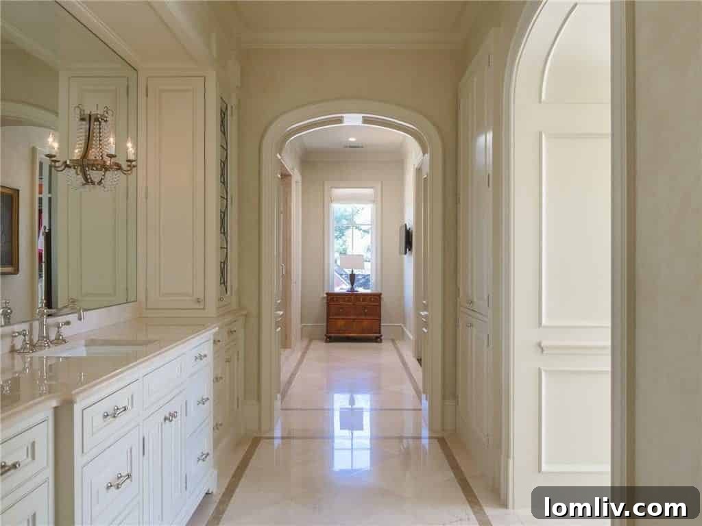 Elegant His-and-Hers Master Bathroom with Dual Vanities