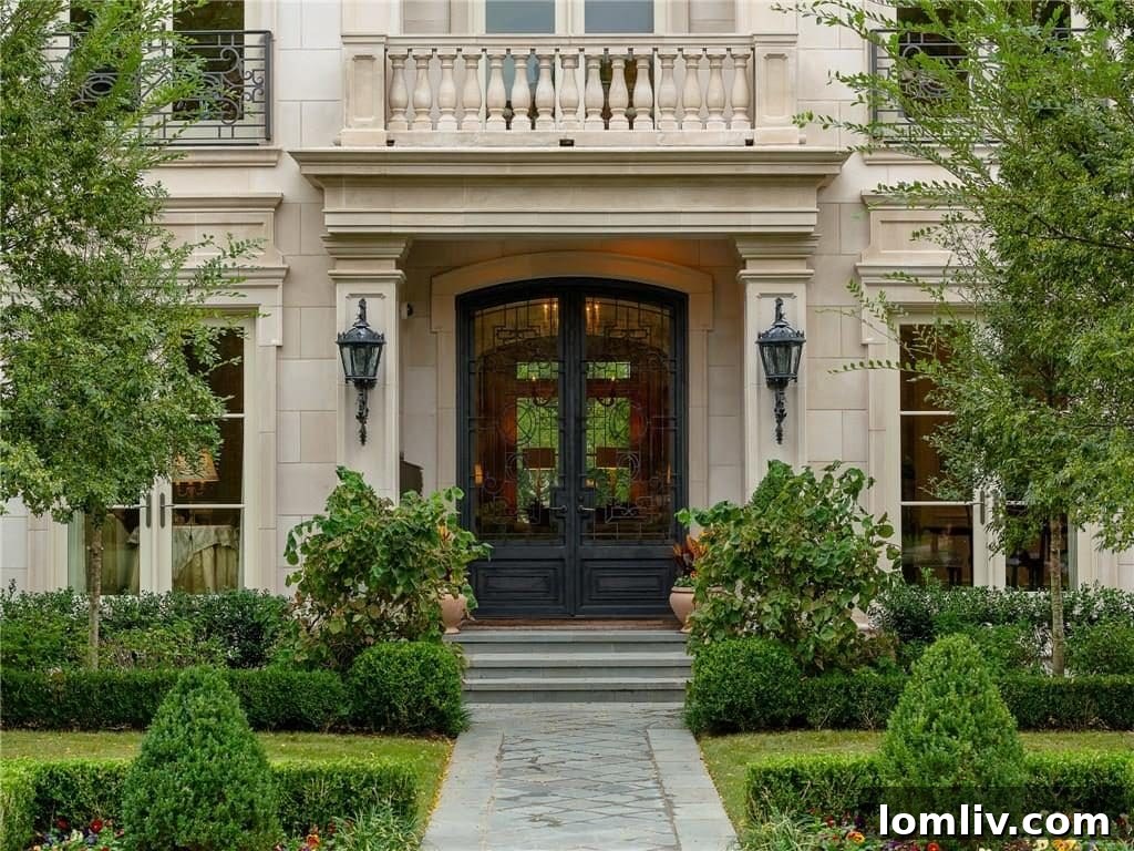 Grand Foyer with Elegant Staircase and Chandelier