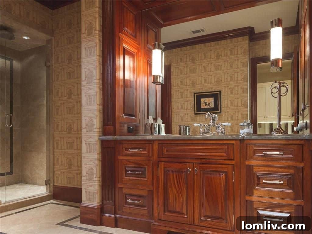 Luxurious Walk-in Shower with Custom Tiling