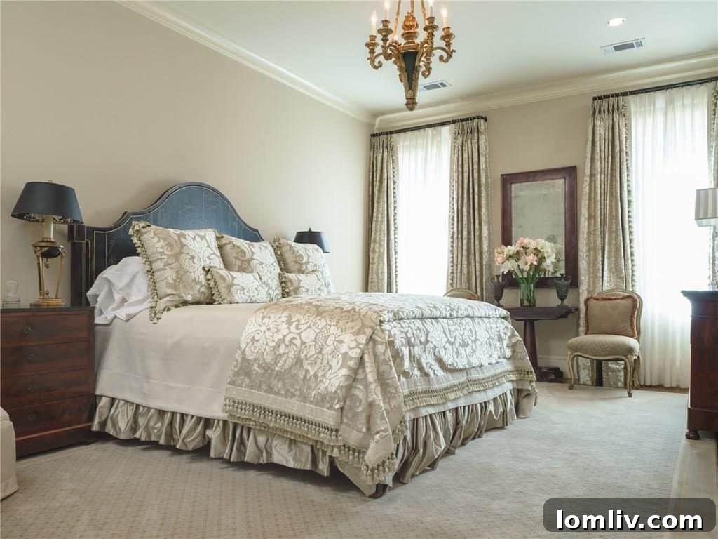 Guest Bedroom with Elegant Furnishings and Natural Light