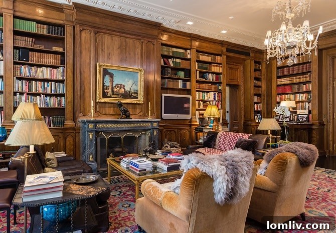 Dallas's Most Expensive Real Estate Deal: Andy Beal's 2016 Hicks Residence Purchase 31 The library in the Hicks Crespi Main House, facing east, a masterpiece of Peter Marino's design.