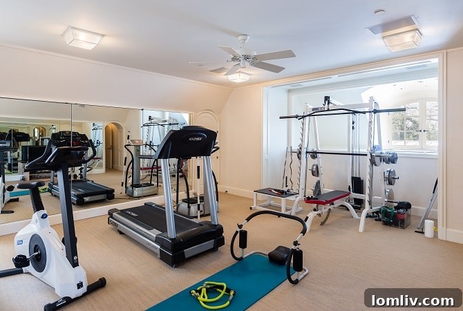 Dallas's Most Expensive Real Estate Deal: Andy Beal's 2016 Hicks Residence Purchase 39 The well-appointed fitness room on the third floor of the Hicks Crespi Main House.