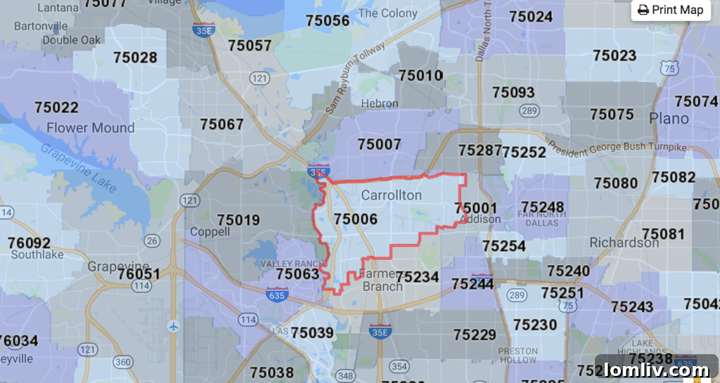 Hot zip code search: schools, DFW and 35E corridor access