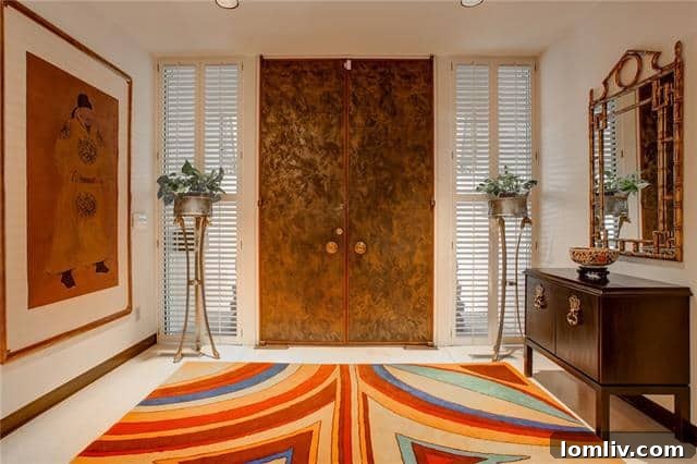 Interior view of the Shady Oaks townhouse, showing a spacious room with high ceilings and natural light.