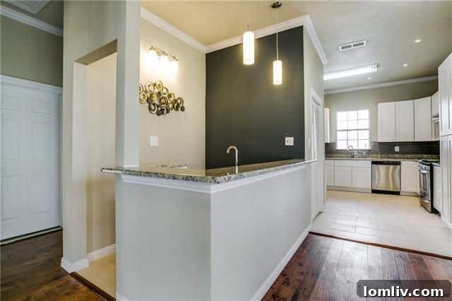 View of the dining area connecting to the kitchen in 423 S. Waverly Drive