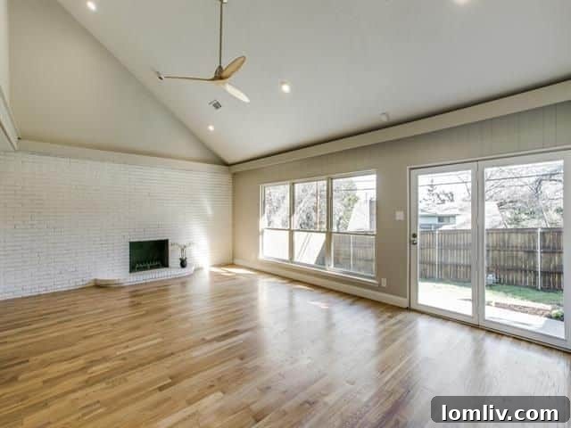 Spacious living and dining area with high ceilings and abundant natural light at 3822 Treeline Drive