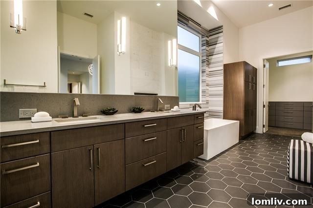 5715 Southwestern Master Bath - Ann Sacks Tile and Custom Cabinetry
