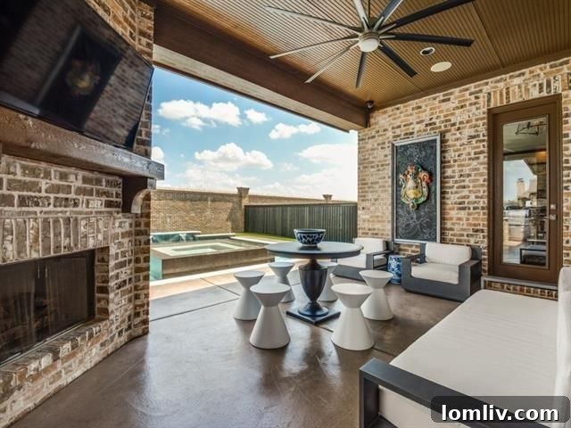 Inviting Covered Patio for Outdoor Relaxation and Entertainment