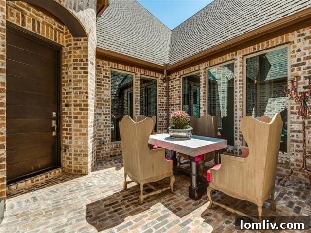 Elegant Dining Courtyard at Frisco's Newman Village Home