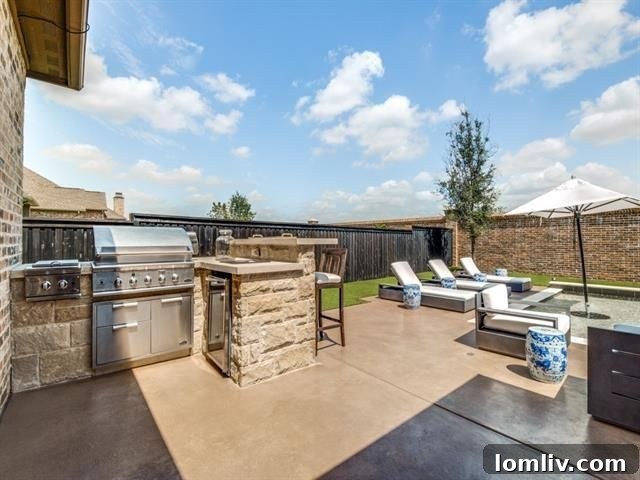 Fully Equipped Outdoor Kitchen for Culinary Enthusiasts