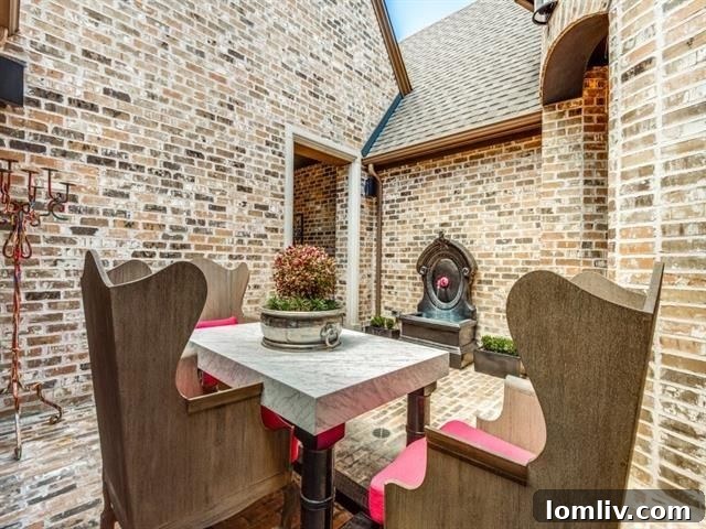 Second View of the Dining Courtyard with Architectural Details
