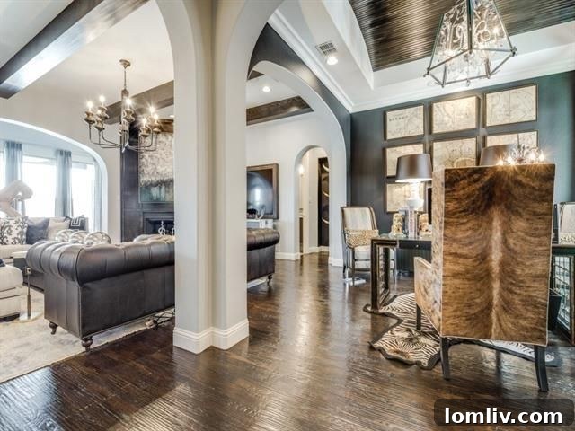 Open Concept Dining and Living Area with Luxurious Finishes