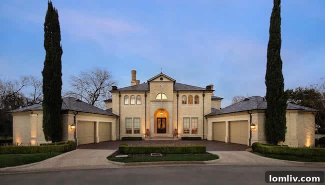 Exterior view of a luxury home at 7711 Glen Albens in Dallas