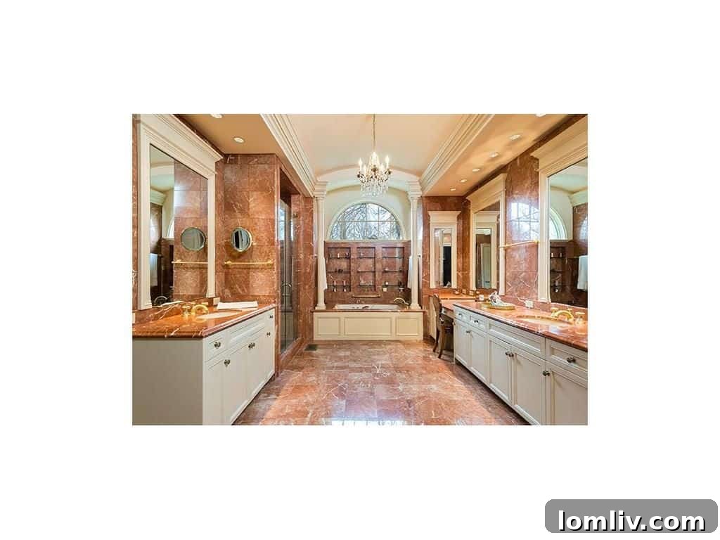 Spa-like master bathroom at 7711 Glen Albens, Dallas