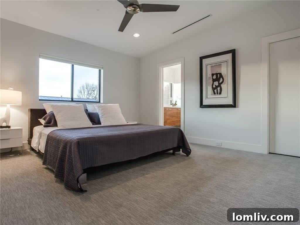 Guest Suite with Private Balcony Overlooking Backyard