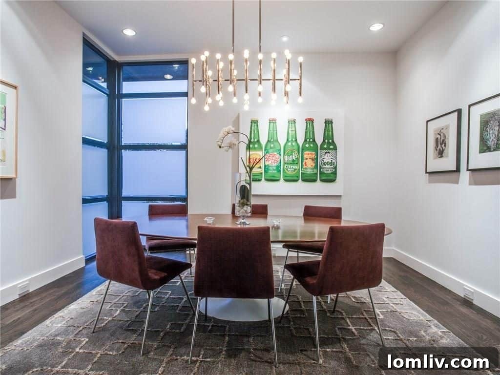 Dining Area with Corner Glass Windows