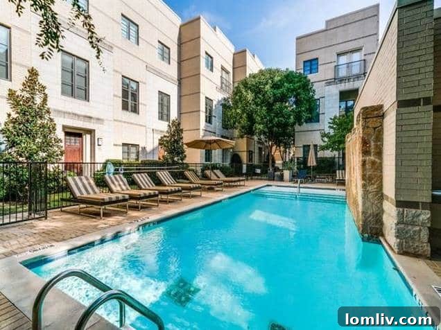 Community Pool and Courtyard at The Vine Townhomes