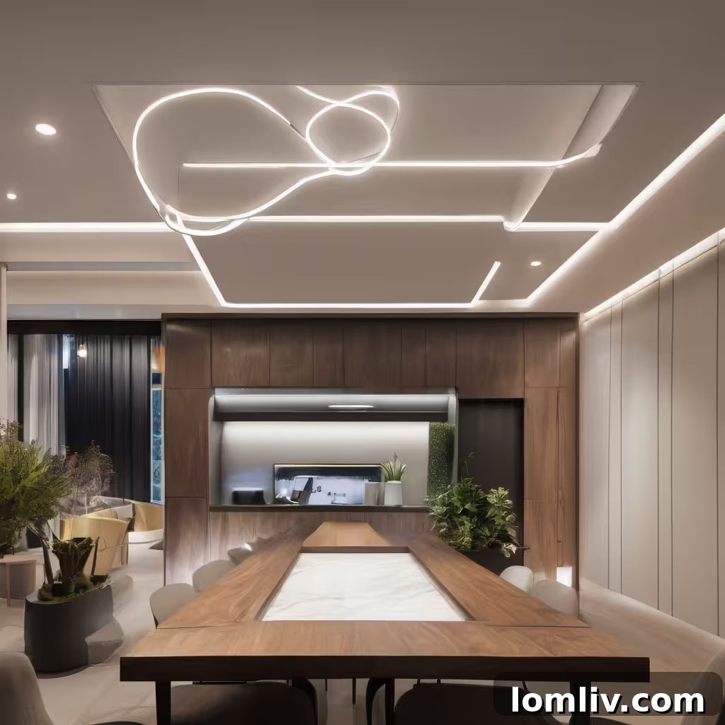 Stylish home interior with updated lighting fixtures and dimmer switches