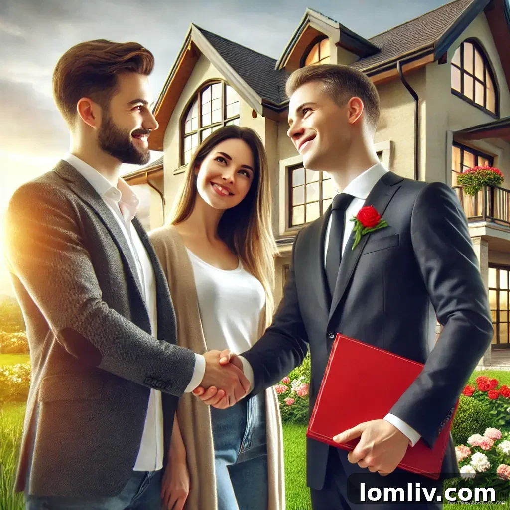 Real Estate Agent and Client discussing a property