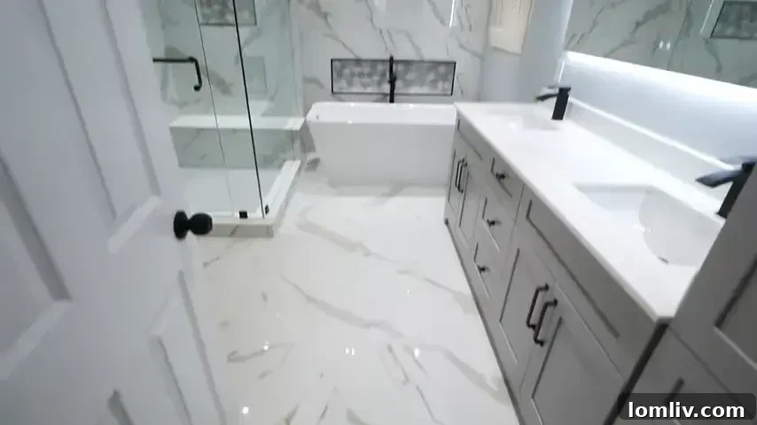 Elevate Your Home's Value with Simple Enhancements 9 A contemporary bathroom with updated faucets and modern lighting fixtures, showcasing improved aesthetics.
