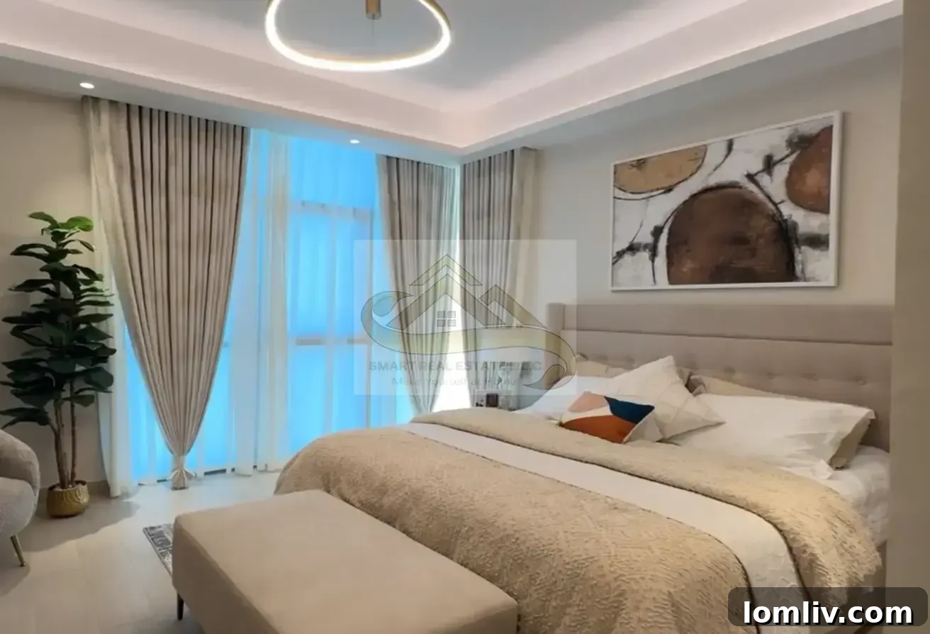 Modern apartment interior design showcasing high-quality finishes