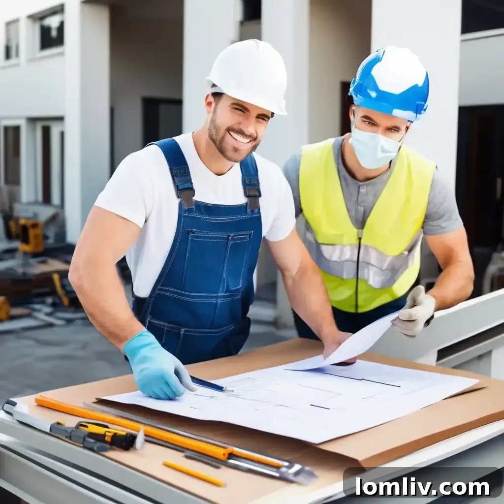 Skilled handyman working on home maintenance for a property listing