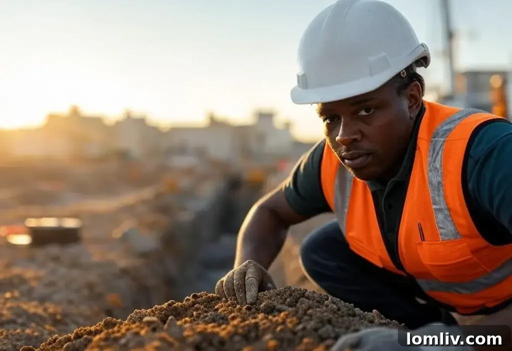 A small residential excavation site, highlighting the precision required in confined spaces.