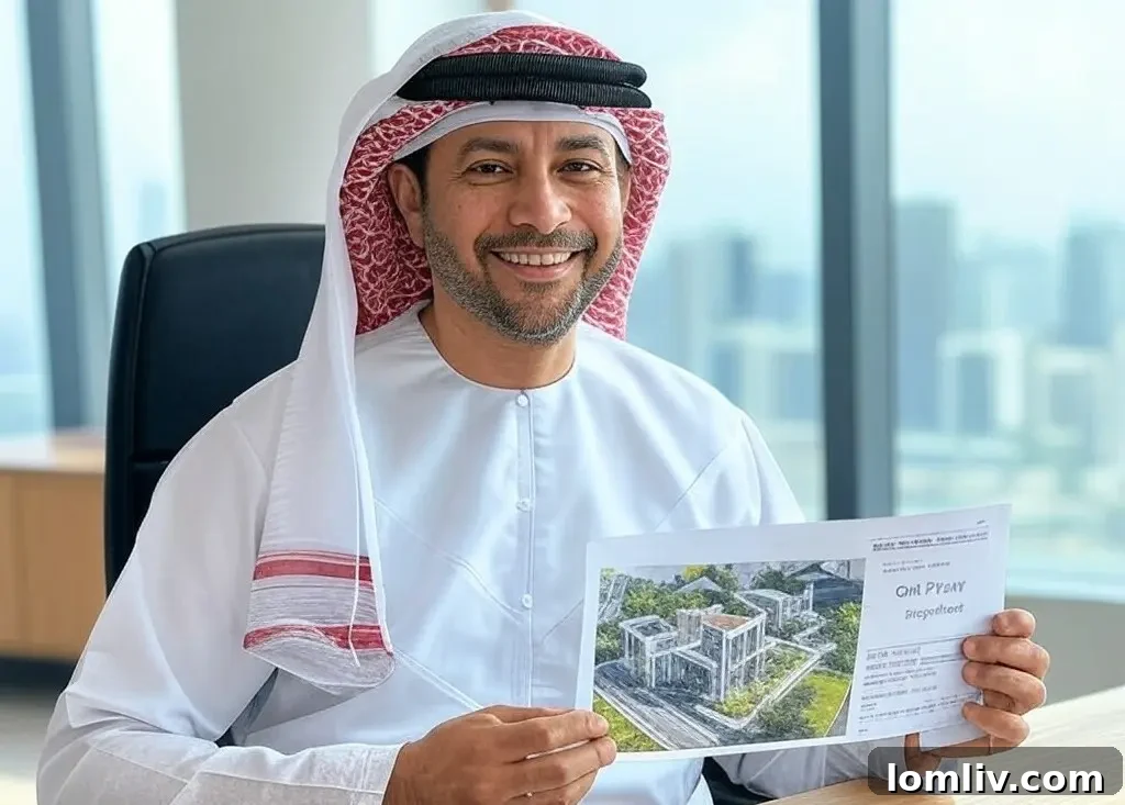 Dubai Off-Plan: A Smart Buy or a Risky Bet 3 Architectural blueprint with building model, illustrating the concept of off-plan property purchase before construction