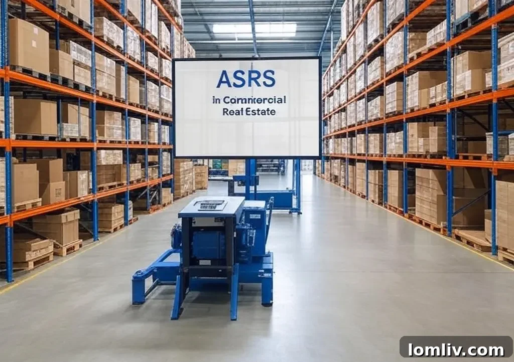Warehouse interior with ASRS equipment