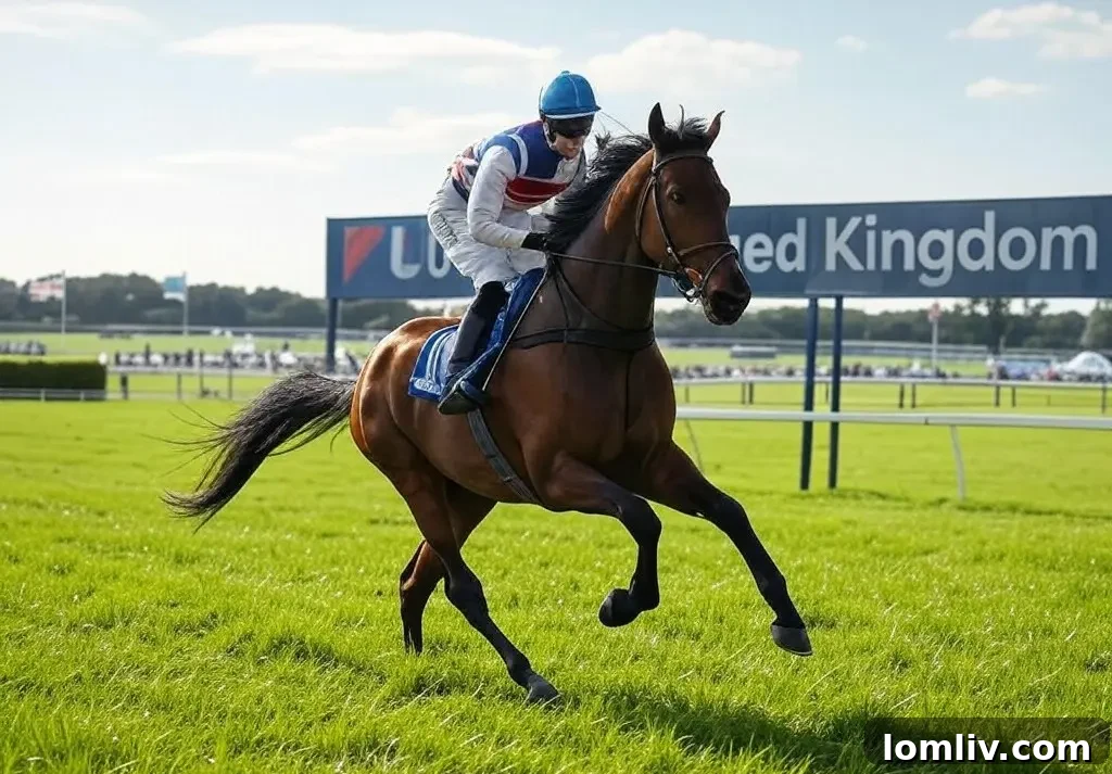 The Racetrack Ripple: How Horse Racing Impacts UK Real Estate 2 Horse racing action with spectators in the background, symbolizing the allure of living near racetracks