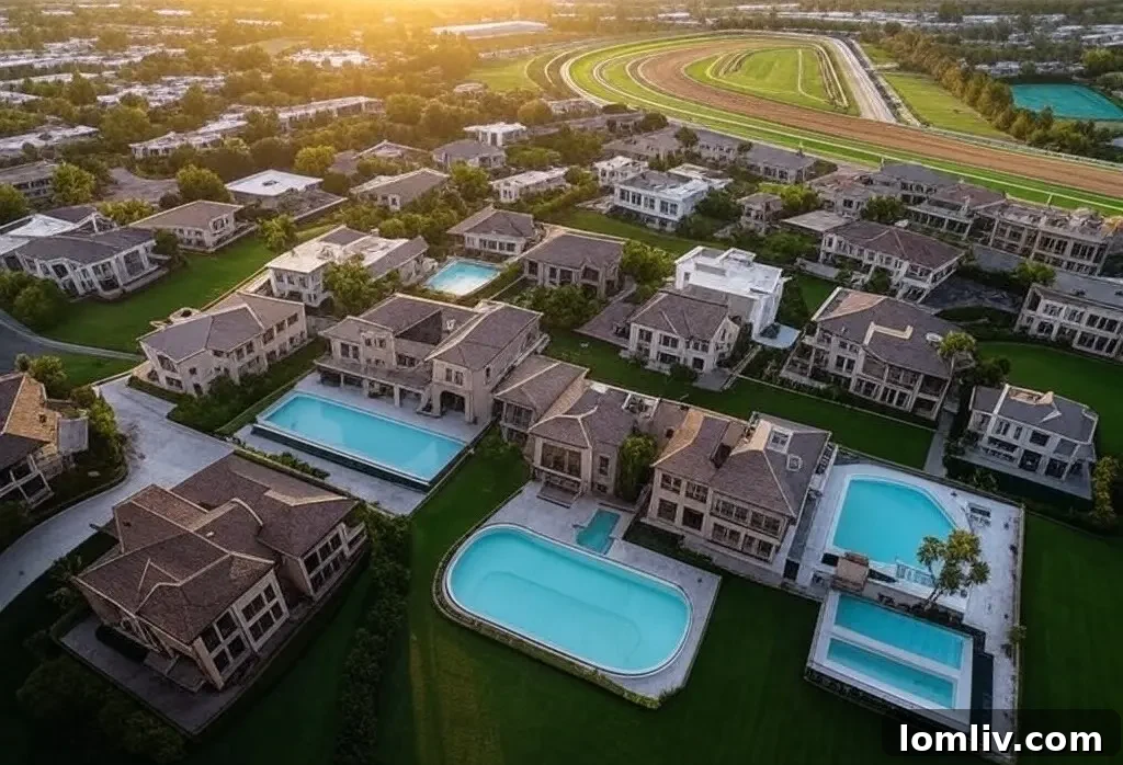 The Racetrack Ripple: How Horse Racing Impacts UK Real Estate 5 A vibrant scene of a horse racing festival, indicating potential rental income for nearby properties