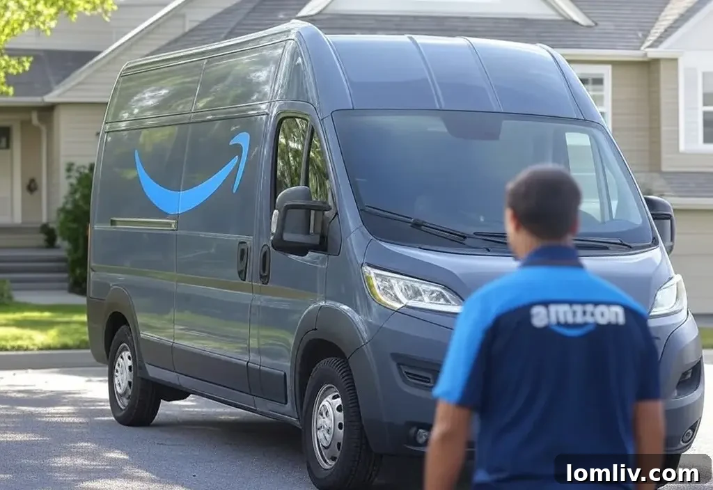 Delivery Driver Accidents at Home: Understanding Your Liability 2 Delivery driver carefully navigating a residential pathway with packages
