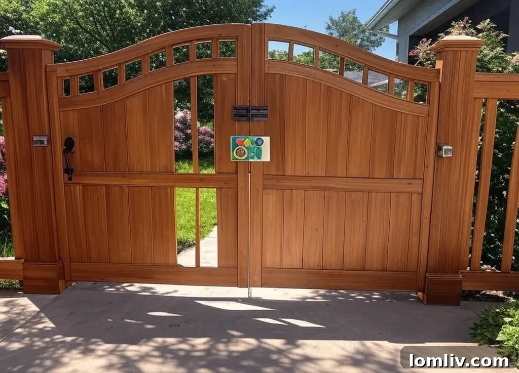Childproof gate and lock for backyard fence