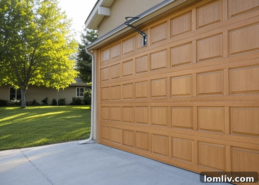 Modern black garage door on a contemporary home