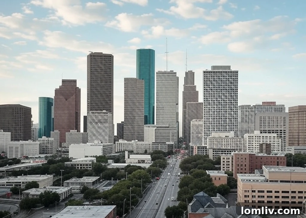 Dallas or Houston: Where to Find Your Ideal Urban-Suburban Life 3 Houston city skyline at dusk with modern skyscrapers
