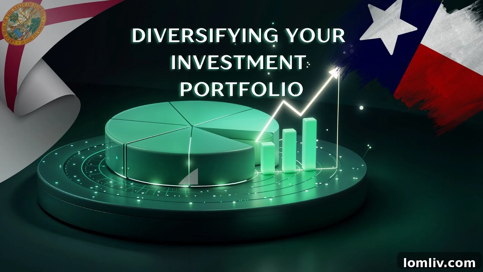Diverse investment portfolio showcasing various assets like real estate, stocks, and bonds, emphasizing the concept of financial diversification.