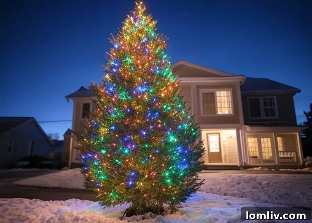 Beyond the Glow: The Real Return on Professional Christmas Lights in Portland 3 Expertly installed holiday lights illuminating a commercial building at night