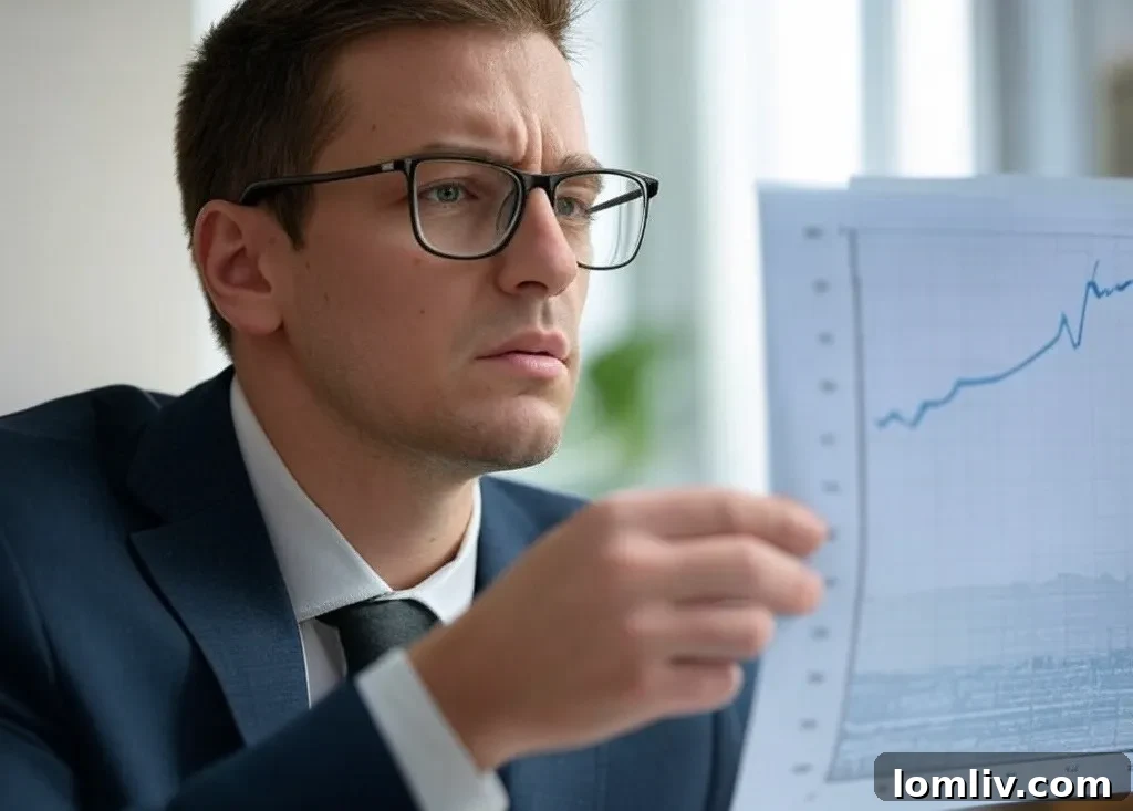 A person looking at a mortgage rate chart on a laptop, indicating fluctuating rates.