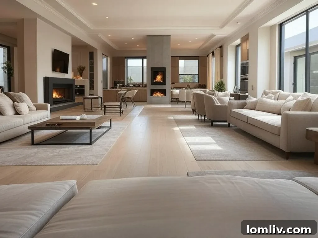 Building Your Love Nest: Essential Features for Newlywed Homes 4 a modern open-concept living room and kitchen