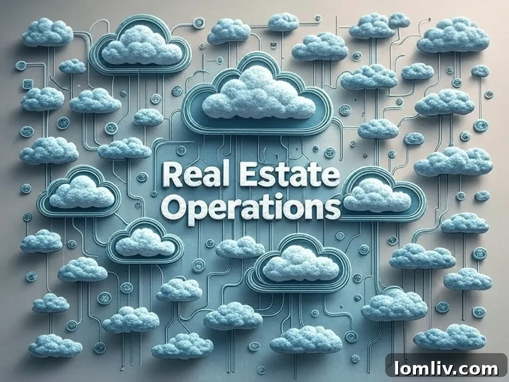 Real estate agent using modern tech for property management