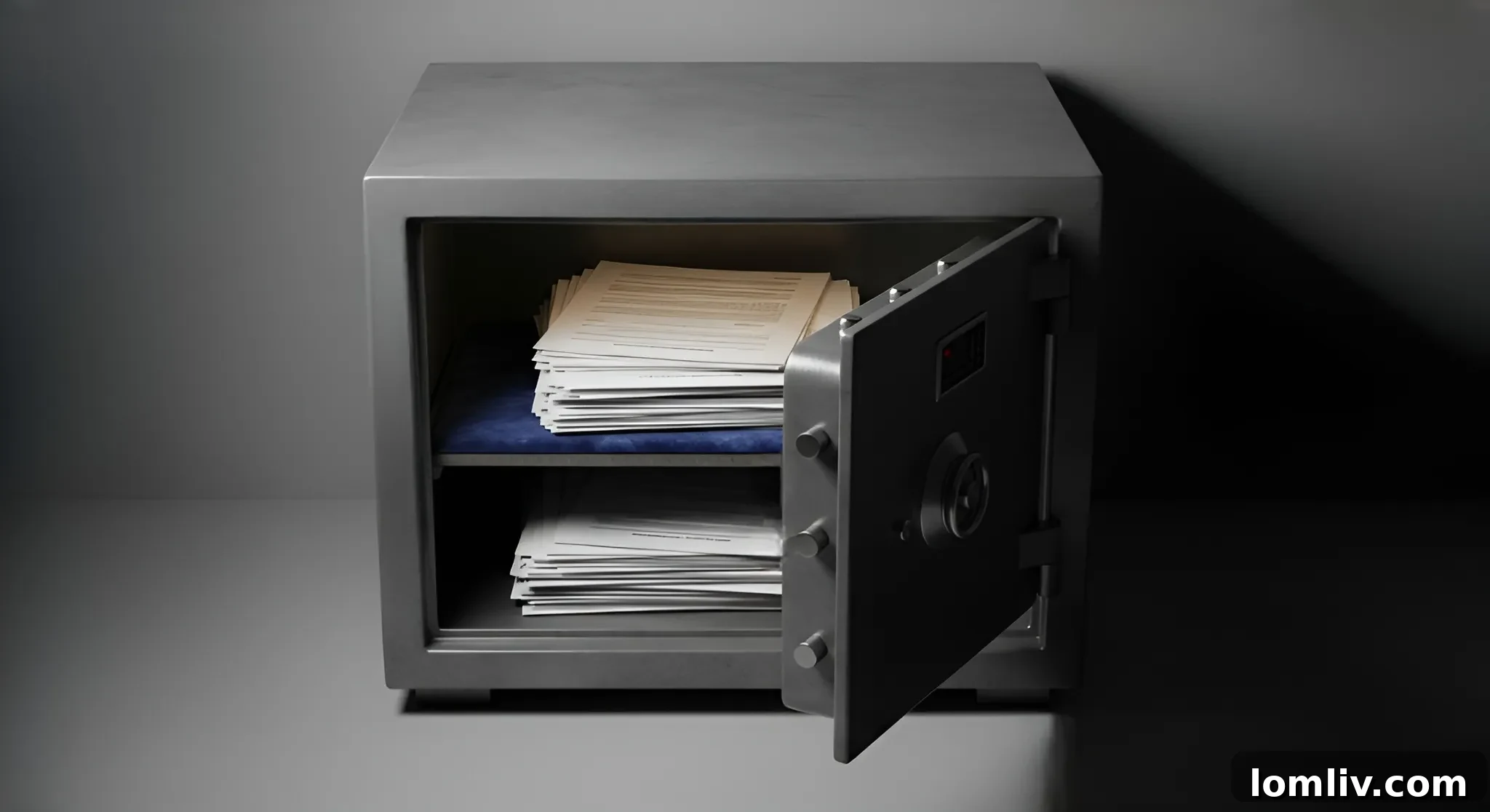 Collection of vital personal documents such as birth certificates, passports, and insurance policies, neatly organized.