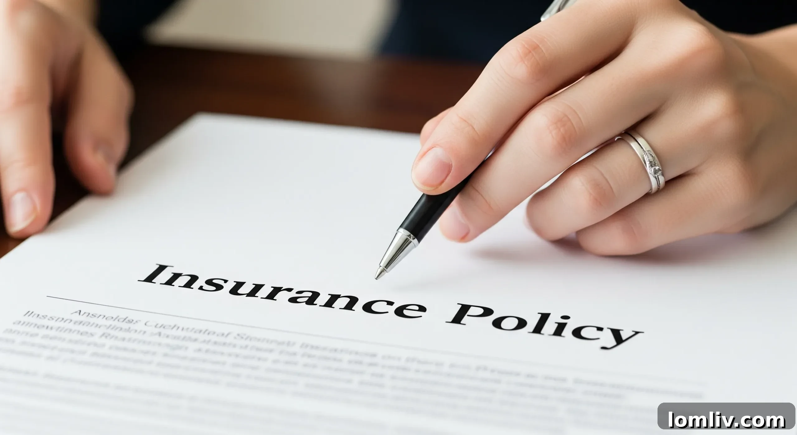 Close-up of an insurance policy document and a safe, illustrating the benefits of secure storage for insurance.