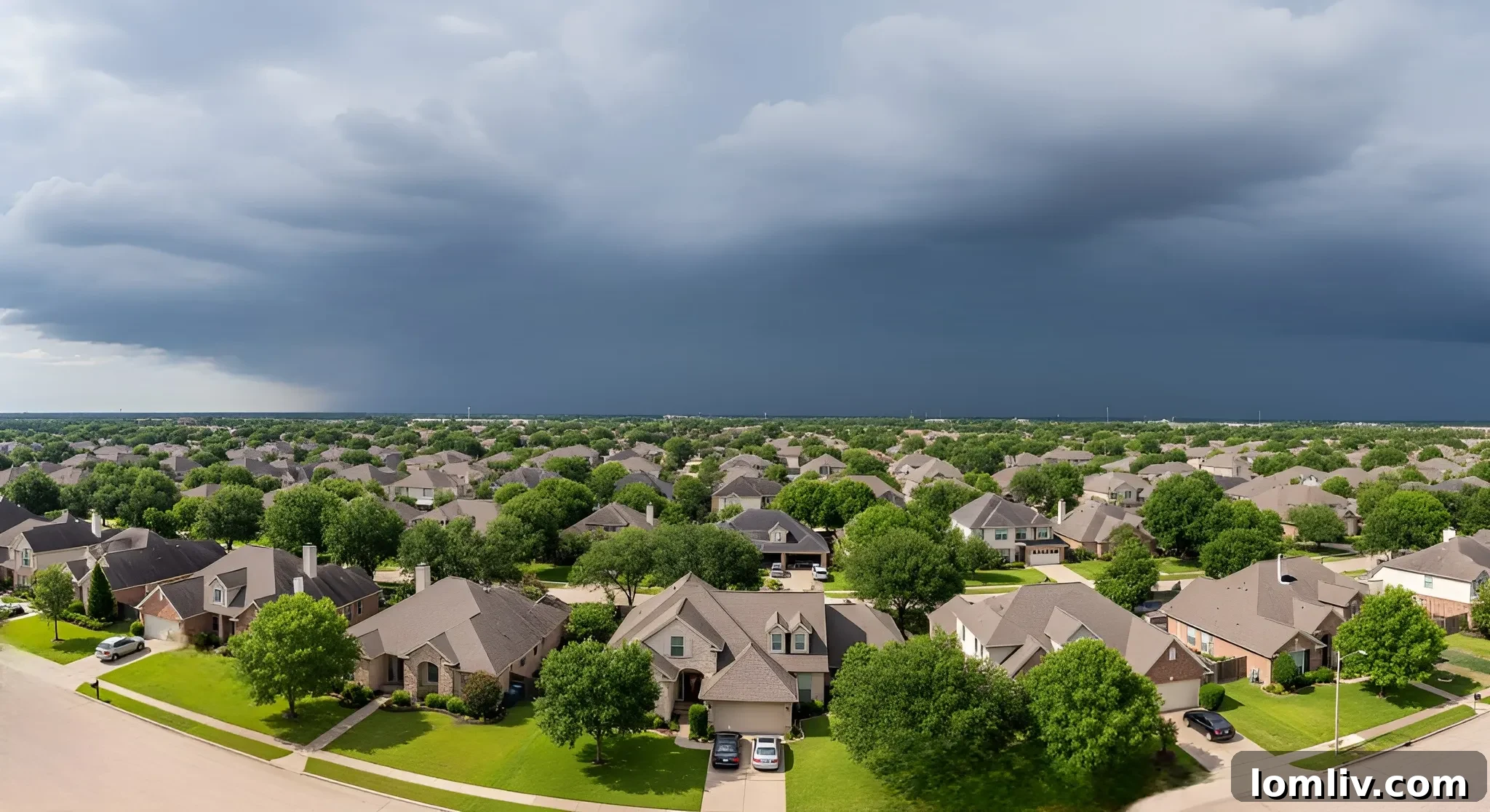 Roofing professional inspecting a damaged roof in Houston under clear skies