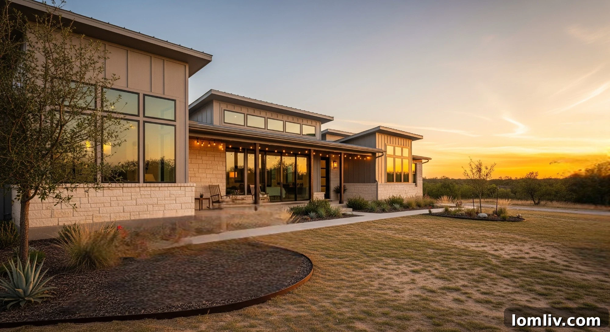 Outdoor Enhancements for Lasting Curb Appeal and Increased Home Value 2 Modern home with upgraded siding, repaved driveway, and new windows showcasing practical exterior enhancements for improved curb appeal.