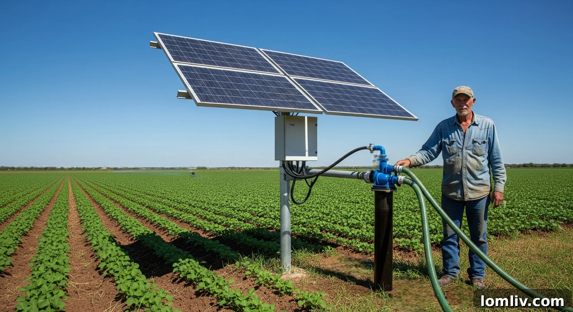 Sustainable Farming: The Power of Solar Water Pumps 5 Summary image showing benefits of solar pumps: clean, efficient, reliable, cost-saving for modern agriculture.