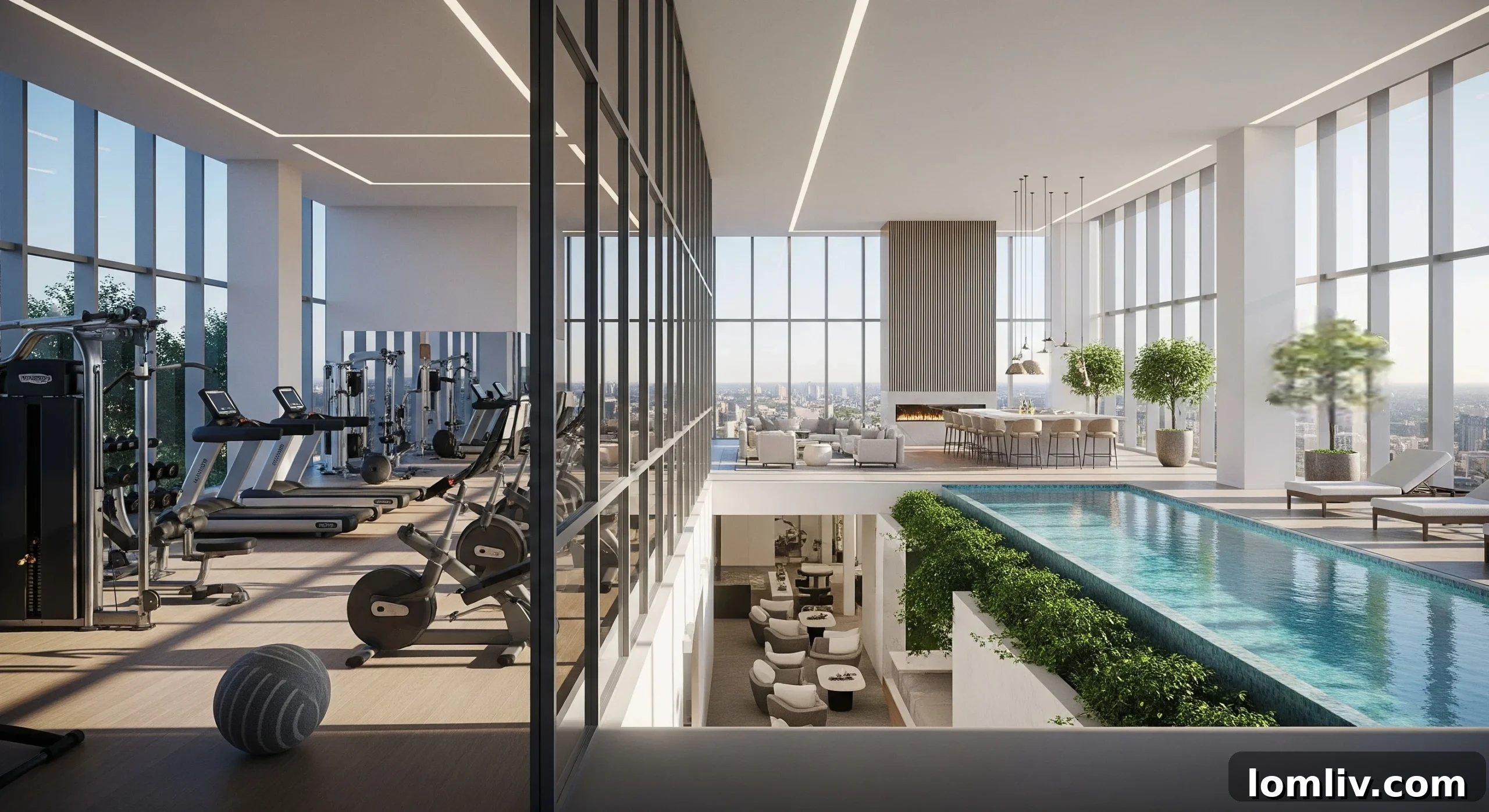 Beyond the Price Tag: Unveiling the Real Costs of Austin Downtown Condo Ownership 2025 4 A modern lobby in a downtown Austin condo building, representing shared amenities.