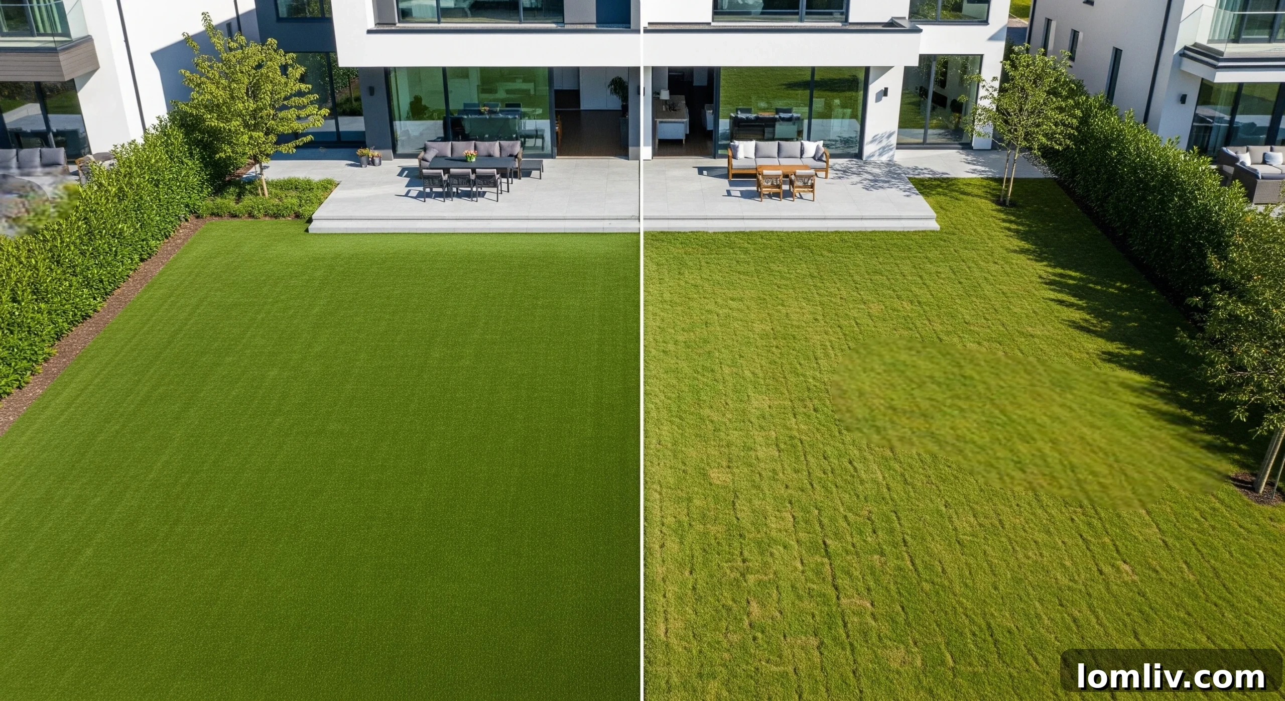 DFW Lawn Choices Artificial Versus Natural Grass 3 Artificial turf being installed in a residential backyard